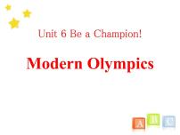 初中英语Unit 6 Be a Champion!Lesson 34 Modern Olympics课前预习课件ppt