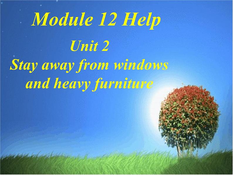 Module 12 HelpUnit 2 Stay away from windows and heavy furniture.课件（36张PPT）01