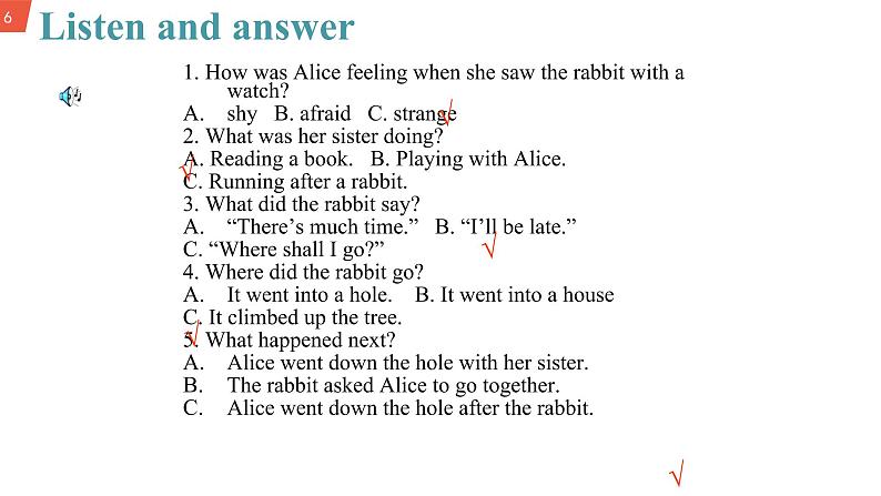 初中英语 外研（新标准）版 八年级上册 Module 7 A famous story Unit 2 She was thinking about her cat课件+教案+同步练习（含答案）06