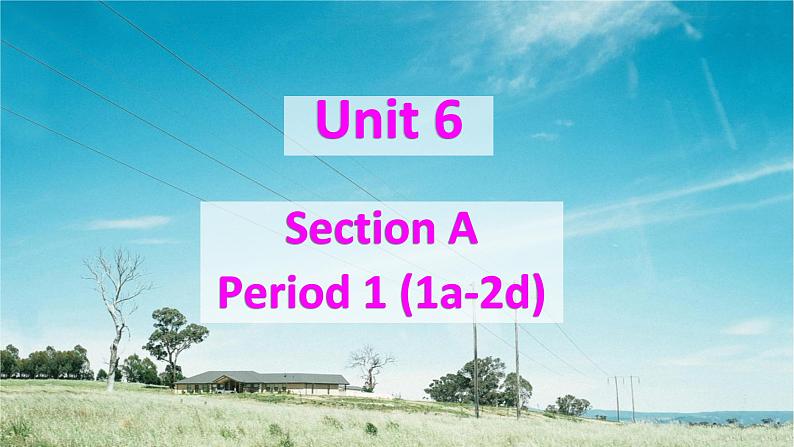 人教版英语七年级上册Unit6Section A（1a-2d）课件+ 音频01