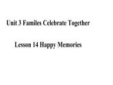冀教版英语八年级上册Lesson 14 Happy Memories课件
