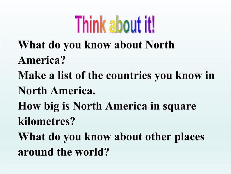 初中英语冀教版八年级下册《North America》Know Our World PPT课件PPT第5页