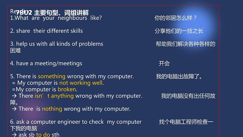 牛津译林版七下英语7B Unit 2 Revision复习课件+试卷08