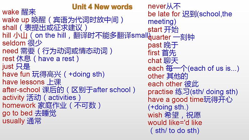 牛津译林版七上英语7A Unit 4Revision 复习课件+试卷02