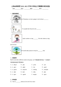 上海市普陀区2021-2022学年六年级上学期期中英语试题（word版 含答案）