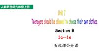 人教新目标九年级英语上册--Unit7Teenagers should be allowed to choose their own clothes.SectionB1a-1e课件PPT