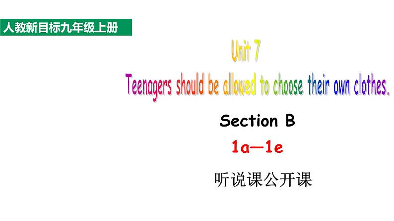 21版人教新目标九年级上册Unit7SectionB1a-1e第1页