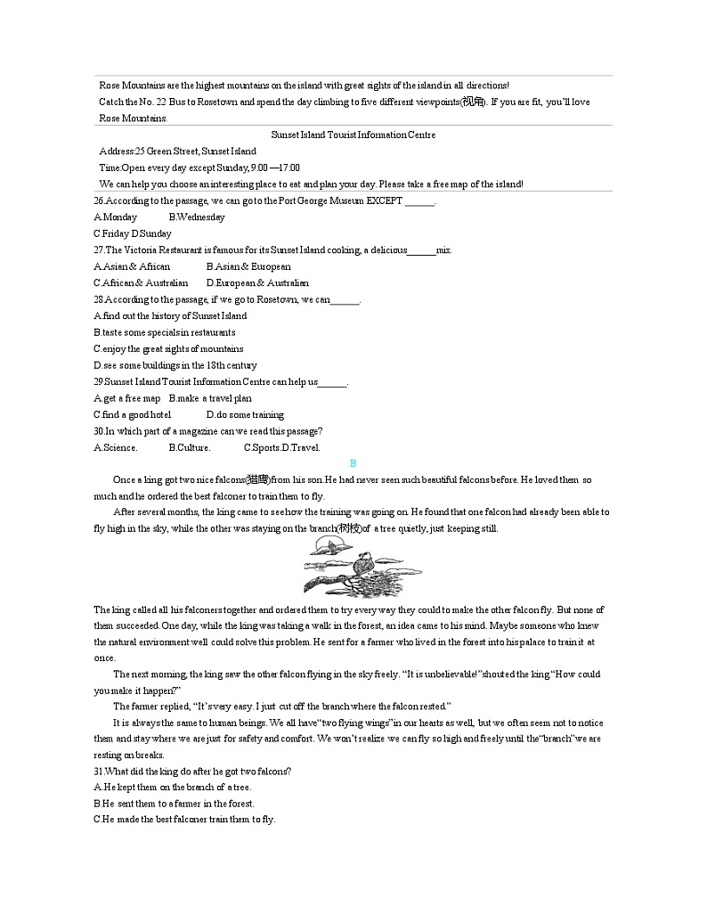 第二学期期末测试(二)--2022版初中英语九年级全一册人教版第3页