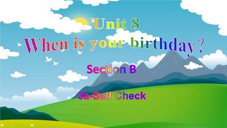 人教新目标版英语七年级上册Unit 8 Section B 3a-Self check课件01