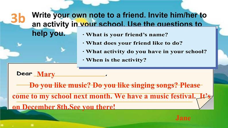 人教新目标版英语七年级上册Unit 8 Section B 3a-Self check课件04