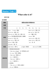 初中英语人教新目标 (Go for it) 版七年级上册starters 预备篇（2012秋审查）Unit 3 What color is it ?第1课时教案