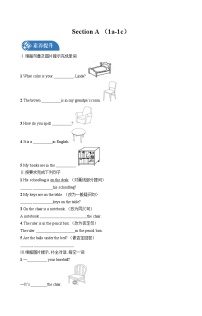 人教新目标 (Go for it) 版七年级上册Section A课堂检测