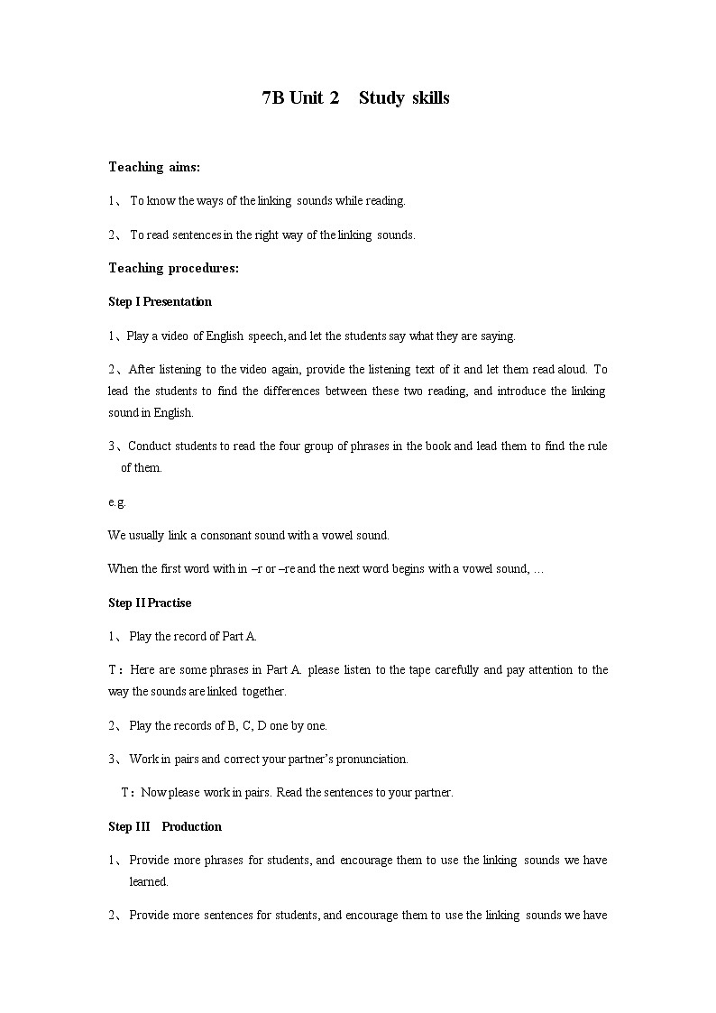 牛津译林版英语七下Unit 2 Neighbours 第六课时 Study skills课教+教案课件PPT01