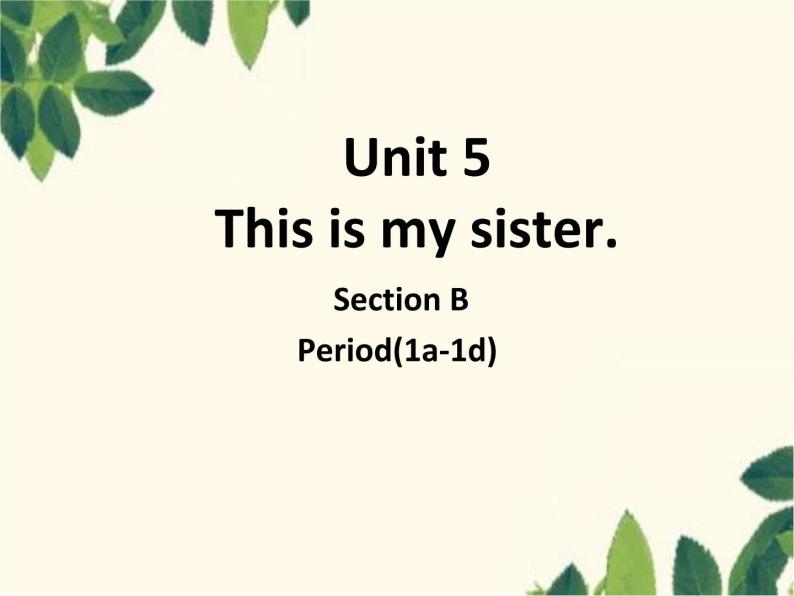 Unit5 This is my sister. section B 课件01