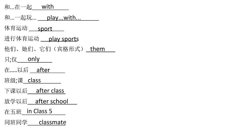 人教版七年级英语上册Unit5复习课件04