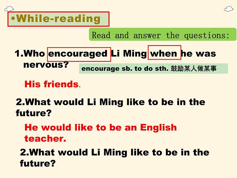 Lesson 48 LiMing's Report课件2021-2022学年河北省保定市冀教版八年级英语上册06
