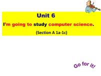 2021学年Unit 6 I’m going to study computer science.Section A集体备课课件ppt