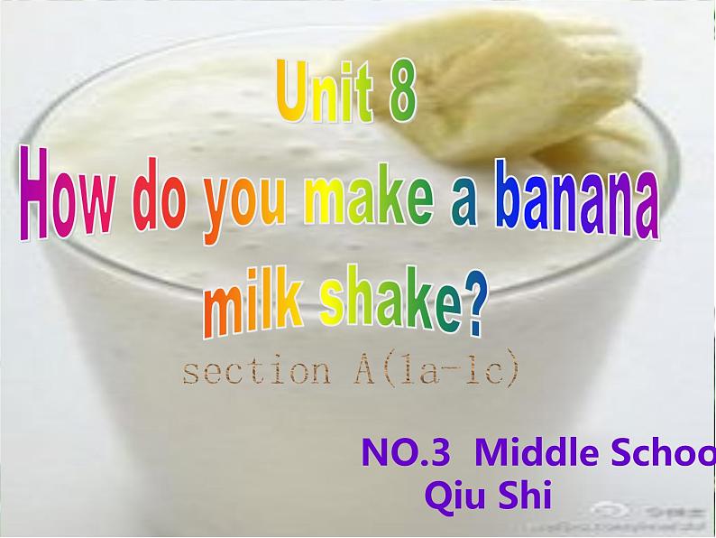 人教版英语八年级上册课件Unit8 SectionA01