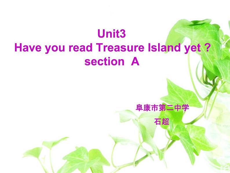 人教版英语八年级上册课件Unit8 SectionA01