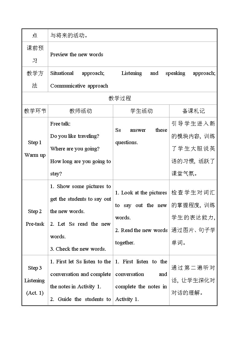 外研版英语 八年级下册 Module 7 Unit 1 Please write to me and send me some photos! 教案02