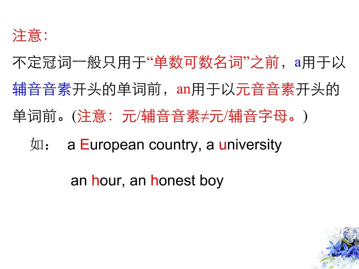 2021年人教版九年级英语中考复习   冠词的专项复习课件PPT第5页