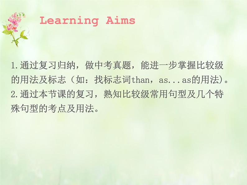 2021年人教版九年级英语中考复习   比较级专项复习课件02