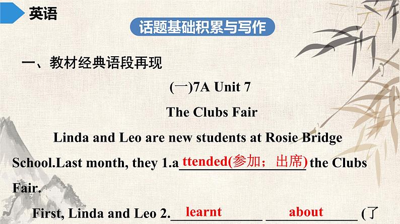 2021年广东中考英语复习课件：话题三 学校,文娱与体育(共126张PPT)第4页