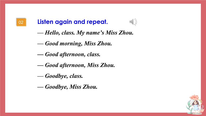 2021-2022学年初中英语七年级上册外研版Starter  Module 1  Unit 1 Good mornig, Miss zhou.课件第5页