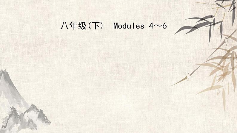 2021年春外研版英语中考复习第一轮知识点强化课件八年级下册Modules 4～6.pptx01