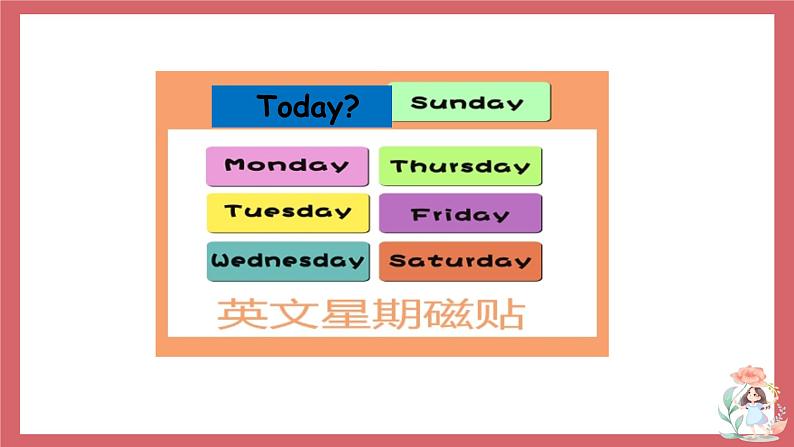 2021-2022学年初中英语七年级上册外研版Starter Module 4  Unit 1 What day is it today？课件04