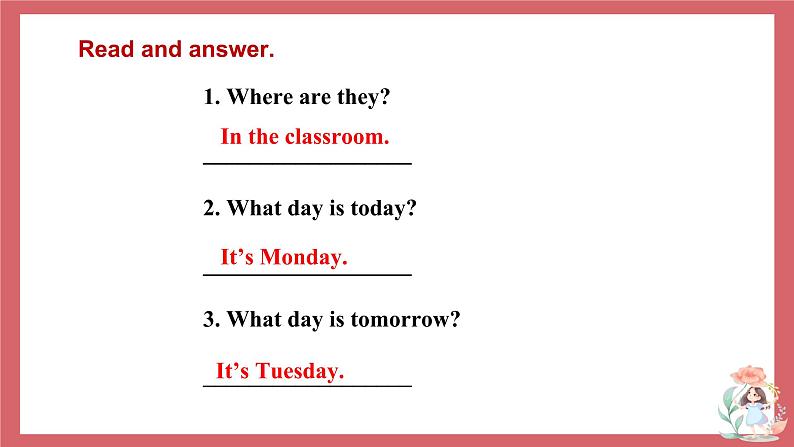 2021-2022学年初中英语七年级上册外研版Starter Module 4  Unit 1 What day is it today？课件08