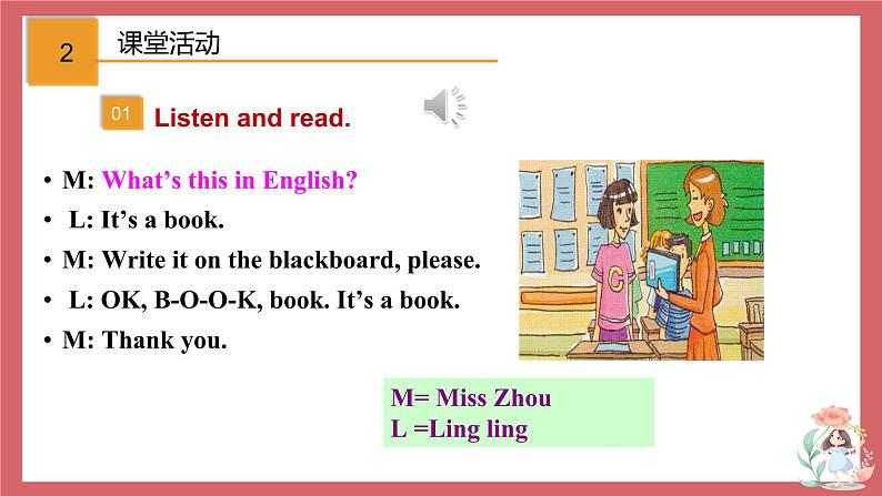 2021-2022学年初中英语七年级上册外研版Starter Module 3 Unit 1 What's this in English？课件05