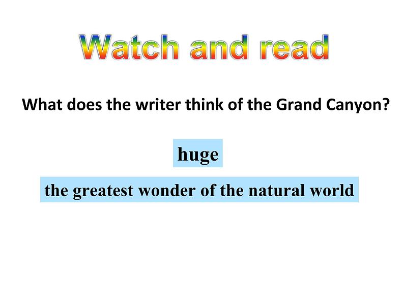 Module 1 Wonders of the worldUnit 2 The Grand Canyon was not just big 课件2021-2022学年外研版英语九年级上册第3页