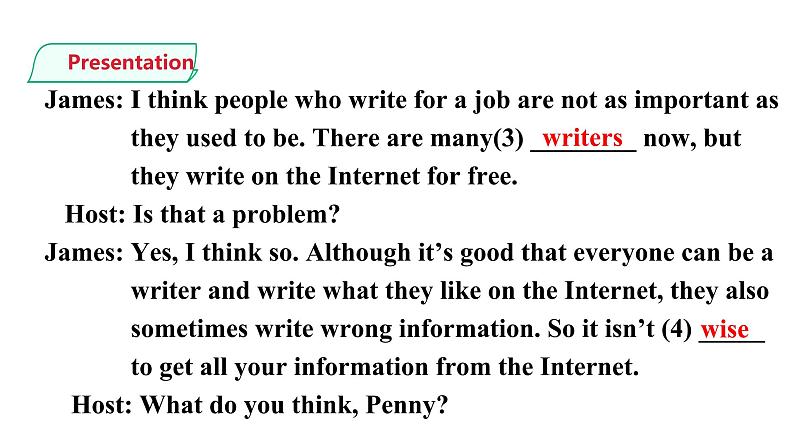 Moudle7 Unit 3 Language in use第二课时课件第8页