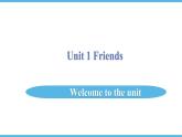 Unit 1 Friends Welcome to the unit 课件 2021-2022学年牛津译林版英语八年级上册
