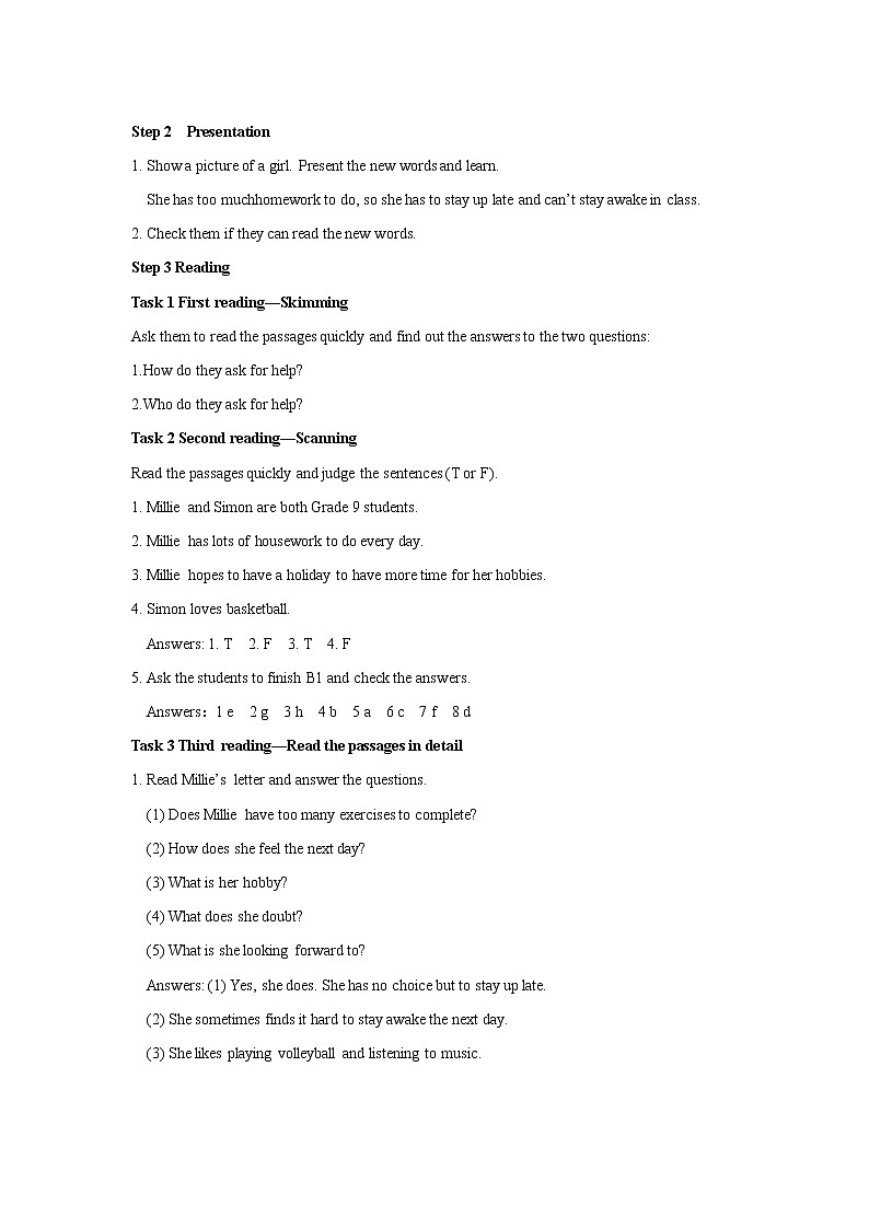 Unit 3 Teenage problems Reading 教案 初中英语牛津译林版九年级上册（2021年）02