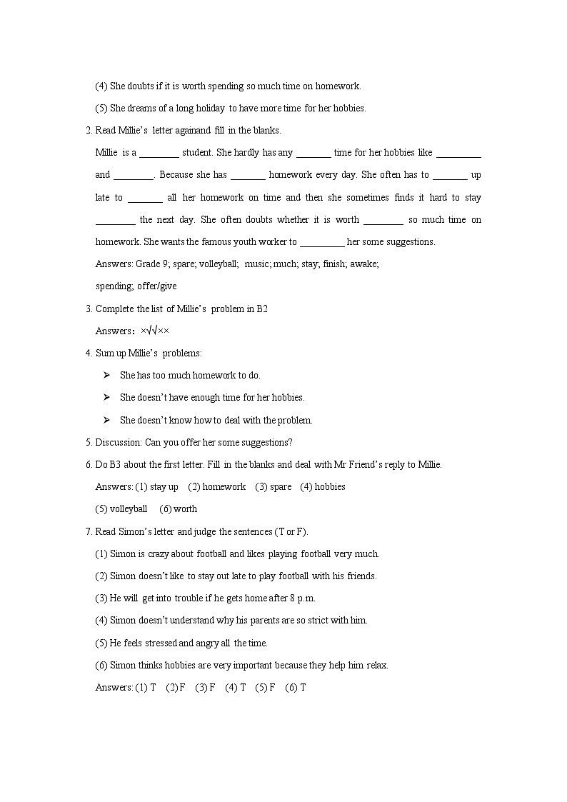 Unit 3 Teenage problems Reading 教案 初中英语牛津译林版九年级上册（2021年）03