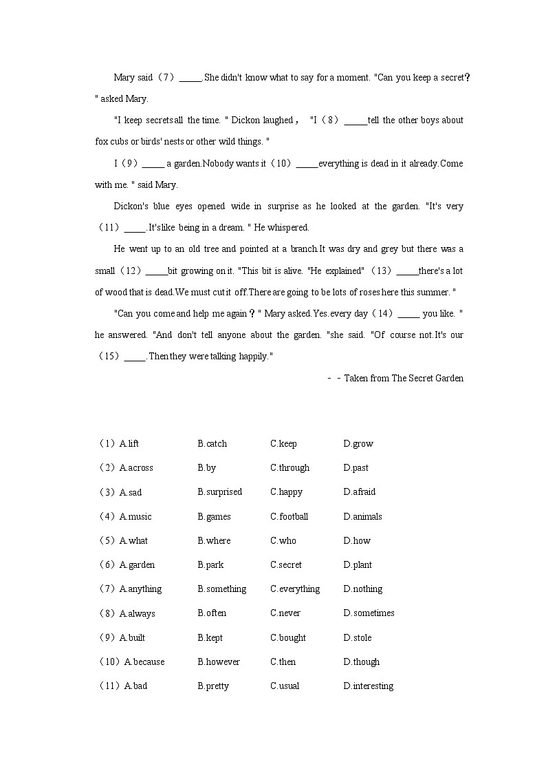 江苏省扬州市仪征市2021-2022学年八年级上学期期中英语试卷（word版 含答案）03