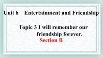 仁爱科普版九年级下册Unit 6 Entertainment and Friendship.Topic 3 I will remember our friendship forever.评优课课件pp