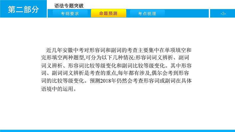 人教版新目标英语中考第二轮专题复习课件（16张）-专题七（形容词和副词）第3页