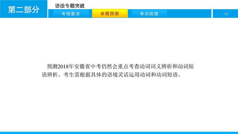 人教版新目标英语中考第二轮专题复习课件-专题八动词和动词短语（PPT27张）第3页