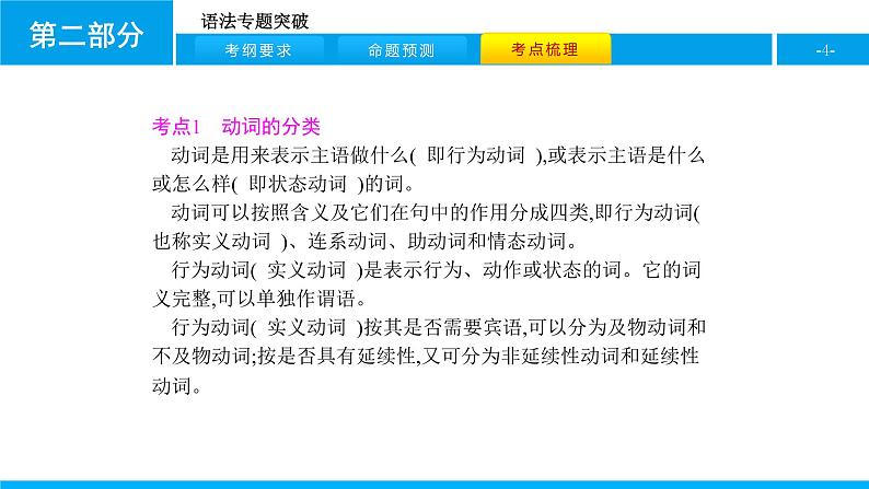 人教版新目标英语中考第二轮专题复习课件-专题八动词和动词短语（PPT27张）第4页