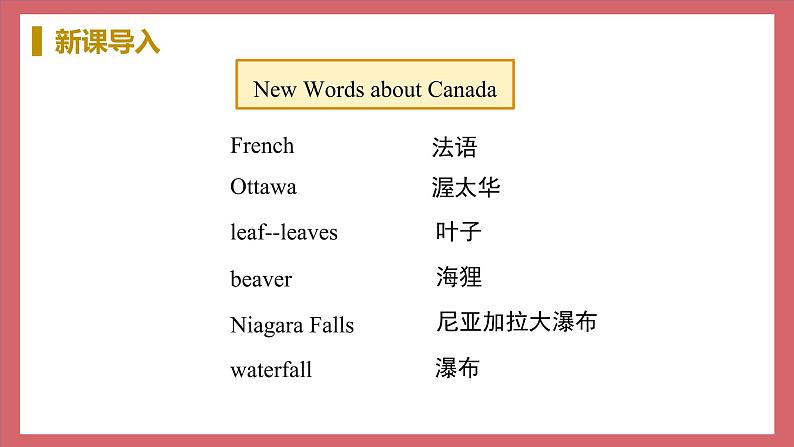 Unit 8 Lesson 46 Canada and the U.S. 教学课件 初中英语冀教版七年级上册第7页