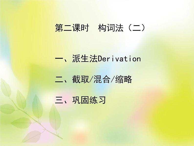 2021年中考英语复习之构词法（派生法）课件第2页