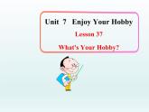 八年级英语上册 Unit 7 Lesson 37 What’s Your Hobby？课件 （新版）冀教版