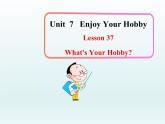 八年級英語上冊 Unit 7 Lesson 37 What’s Your Hobby？課件 （新版）冀教版