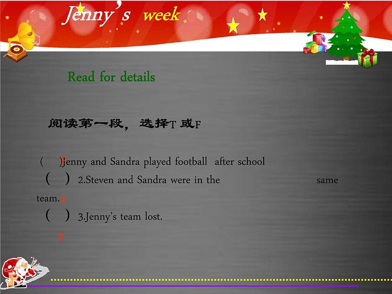 八年级英语上册 Unit 1 Lesson 6 Jenny’s Week课件1 （新版）冀教版07