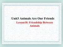 2021学年Lesson 18 Friendship Between Animals图文ppt课件