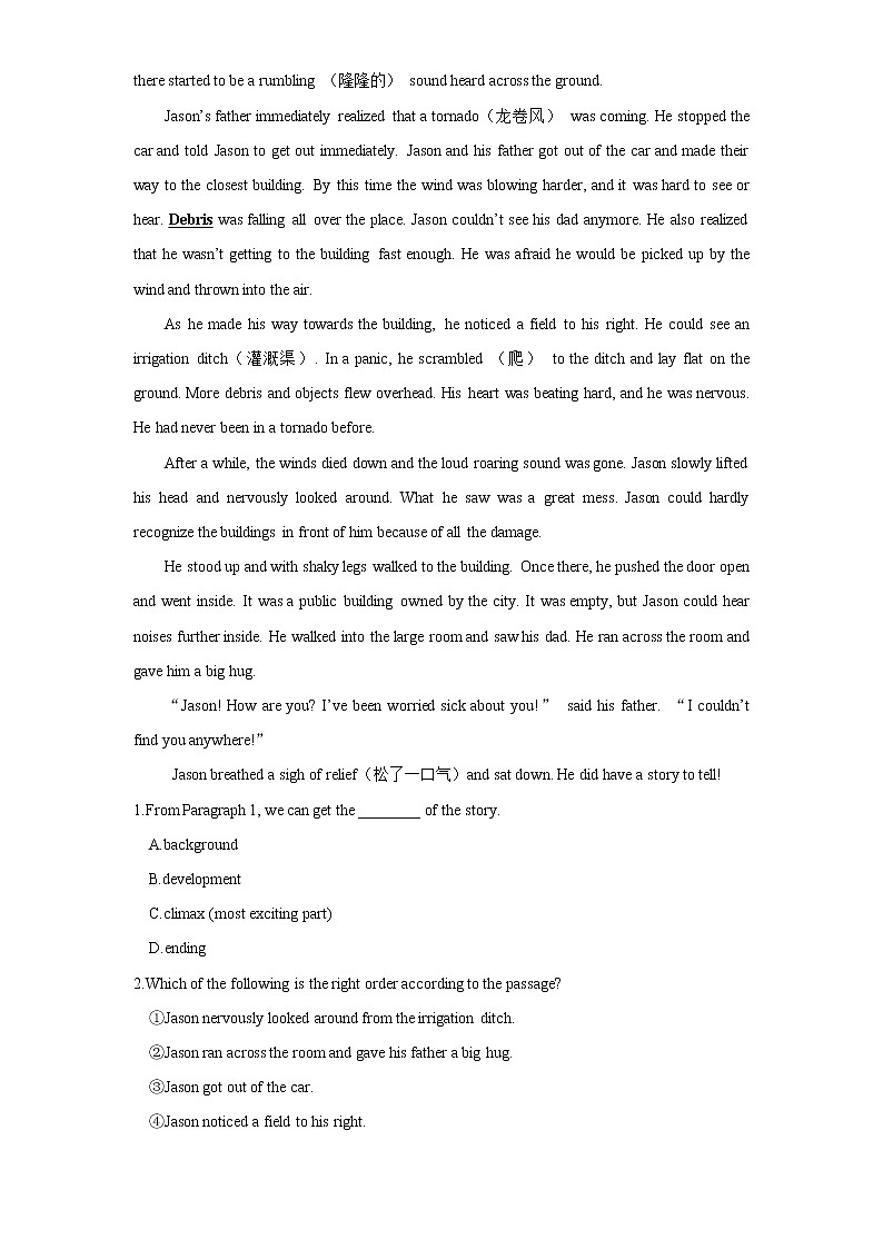 Unit 12 第2课时（Section A 3a—4c）测试卷练习-2022学年英语九年级下册人教版（Word含解析）02