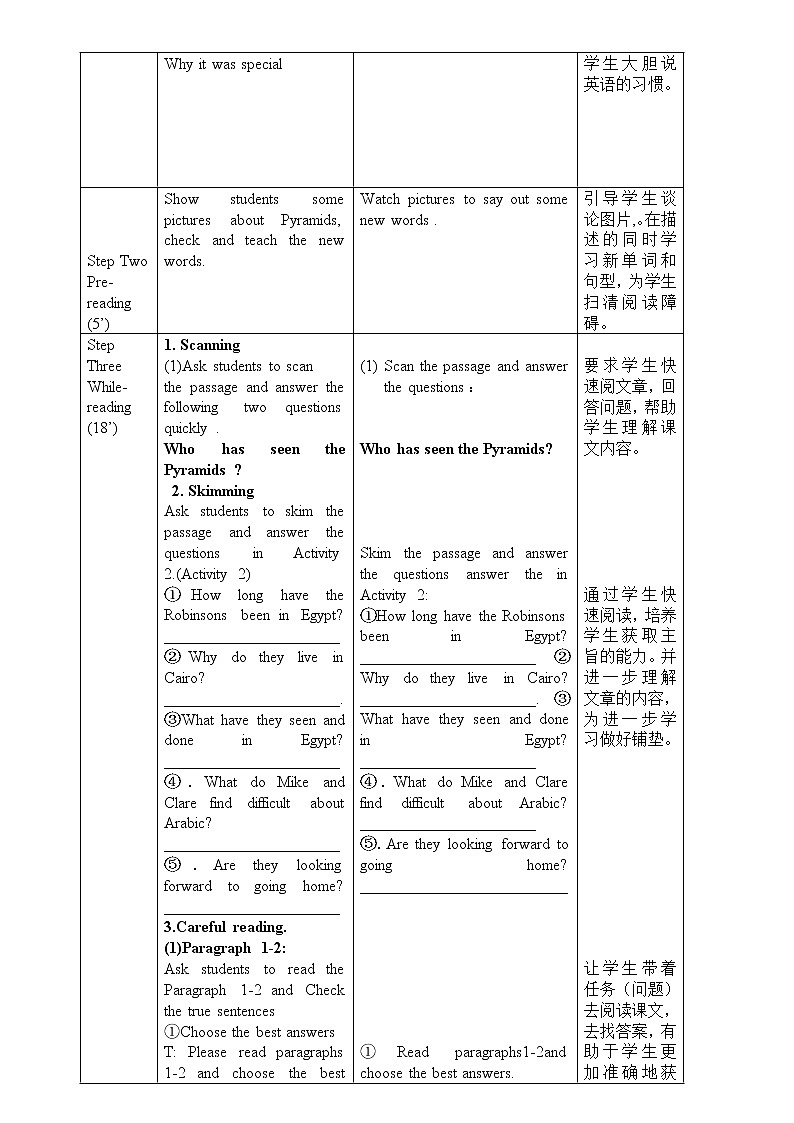 外研版新标准八下英语Module2 Unit2They have seen the Pyramids.教案02